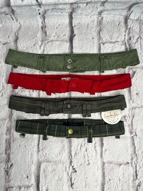 Jean Waistbands denim Fabric for Sewing & DIY upcycling set of 4